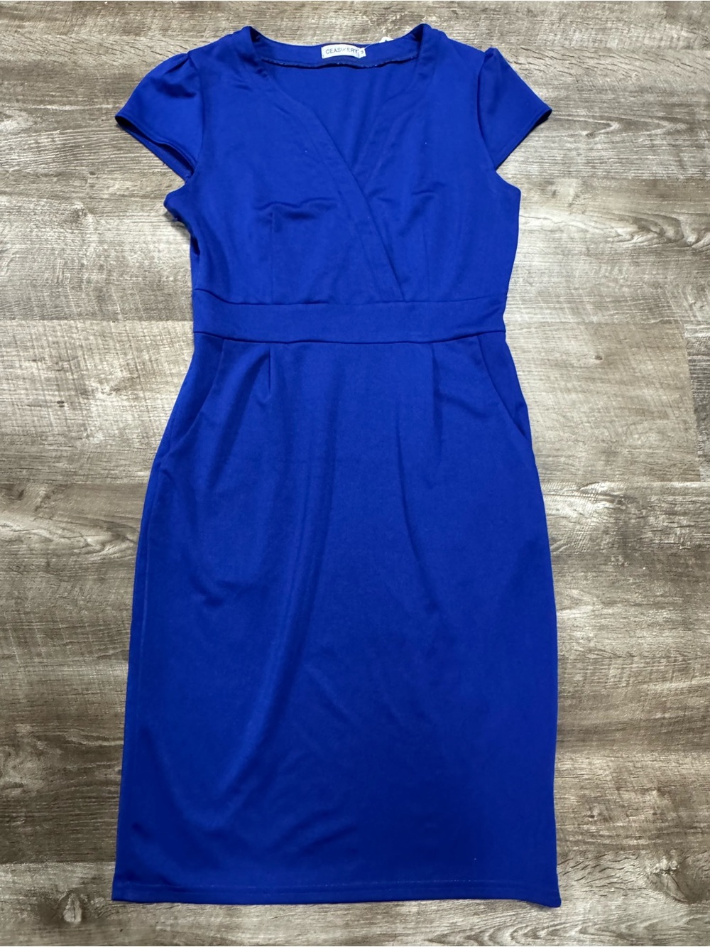 Ceasikery Royal Blue Short Sleeve Dress Size Medium
